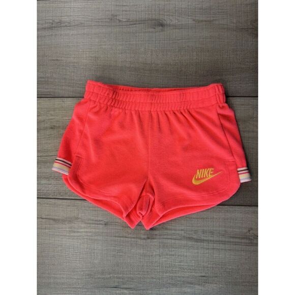 Nike Other - Nike Kids 3 3T Toddler Girl's Shorts Neon Orange Terry Soft Elastic Waistband